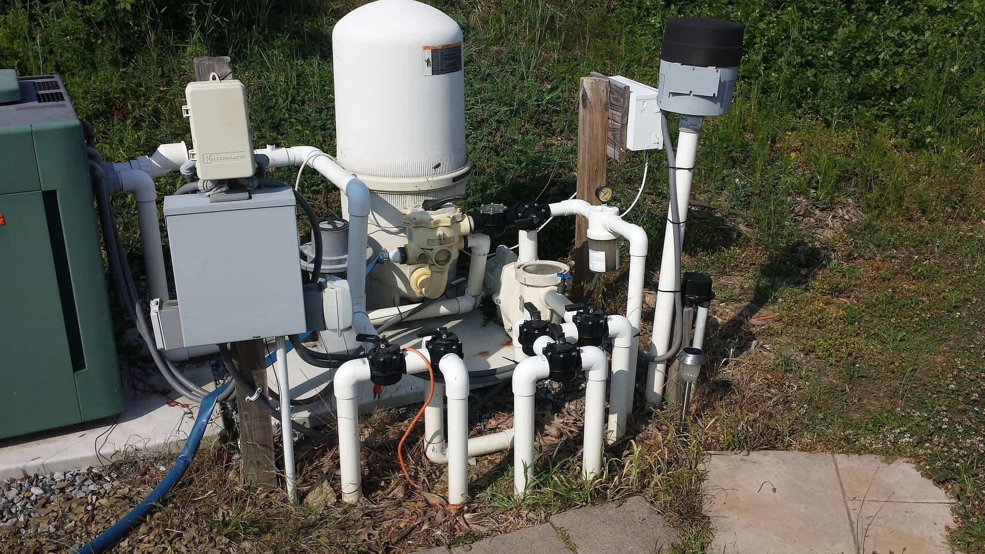 pool pump repair technician fixing motor issue